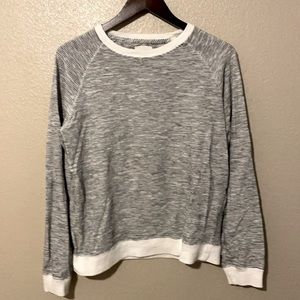 Billy Reed Black and White pin striped cotton sweater.